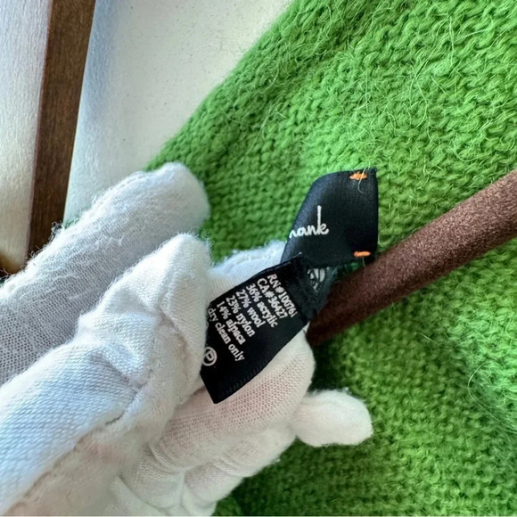 Paul Frank || Wool Blend Scoop Neck Sweater Top Green XS - Picture 8 of 8